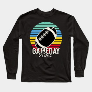 Gameday Vibes American Football Lover retro Long Sleeve T-Shirt